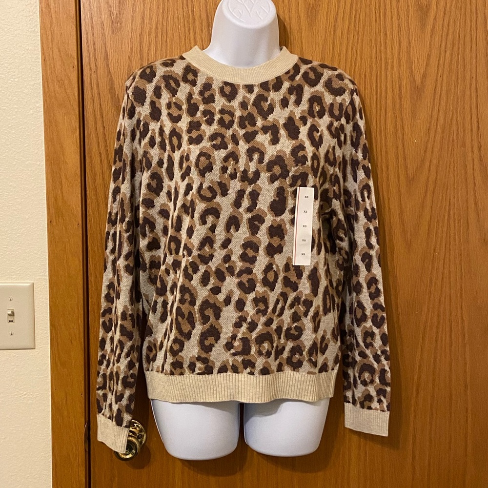 NWT A New Day Animal Print Sweater XS